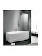 Axis XG 455-XG850T-100 Duschwand Badewanne mit Aufklappbar Tür 85x140cm Klarglas
