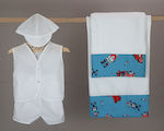 O nounos Baptism Towel Set Λευκό