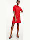 Tommy Hilfiger Sommer Mini T-Shirt Kleid Rot