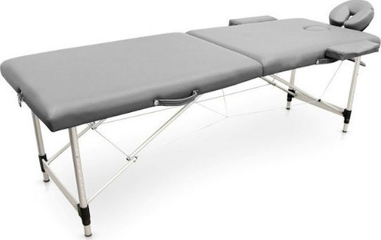 iCosmetics Pat De Fizioterapie Portabil Pliabil Gri Din Aluminiu 186x60cm