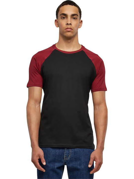 Contrast T-shirt Black / Burgundy TB639-00651