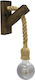 GloboStar Vanity Vintage Wandleuchte mit E27 Lampenbirnensockel Braune 15x30x30cm