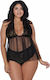 Dreamgirl Plus Size Σετ Sexy Babydoll με Δαντέλ...