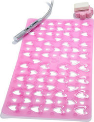 Dimitracas Octopus Hearts Bathtub Mat with Suction Cups Pink 37x71cm