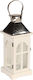 Keskor Lantern Wooden White 14x14x38εκ. 1pcs