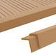 vidaXL Deck Ecke für Gartenboden aus WPC 170x4.5cm 5Stück 170cm Teakholz