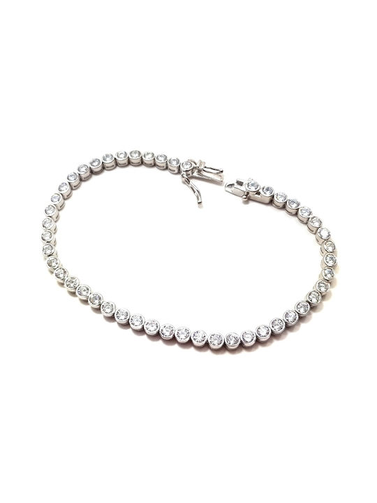 Silver bracelet 925° Riviera White Zircon bracelet