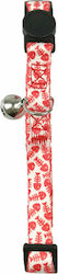 Pet Interest Fish Flock Cat Collar Red 10mm x 20-35cm