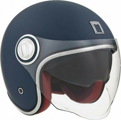 Nox Heritage Matt Blue Motorradhelm Jet 1350gr