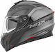 Nox N918 Upside Full Face Helmet with Sun Visor 1500gr Black/Grey/Red NOX000KRA20