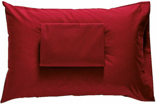 SB Home Чаршаф Кралица с Ластик 170x200+30см. Delos Бордо
