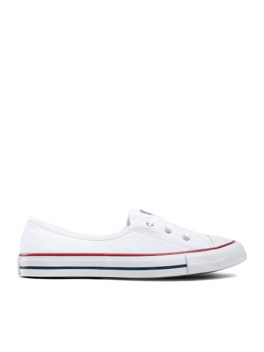 Converse Chuck Taylor All Star Ballet Lace Slip Γυναικεία Sneakers Λευκά