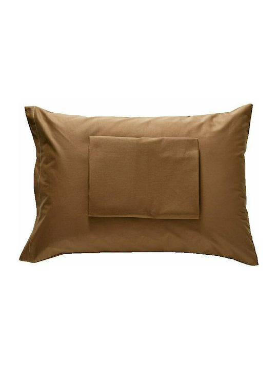 SB Home Bettlaken für Einzelbett mit Gummiband 100x200+30cm. Delos Chocolate
