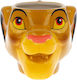 Stor 3D Simba Head Ceramic Cup Orange 450ml