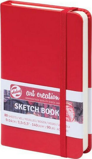 Royal Talens Μπλοκ Σχεδίου Sketchbook Art Creation Sketch Book Κόκκινο 9x14εκ. 80 Φύλλα 9x14cm