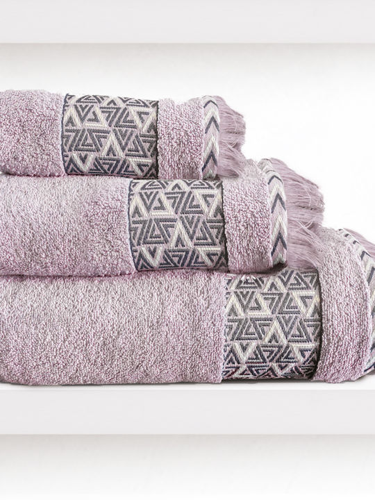 SB Home Πετσέτα Χεριών Rafaela 30x50εκ. Pink Βάρους 500gr/m²