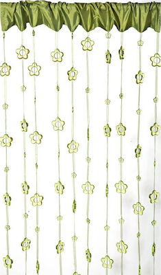 JK Home Decoration Perdea ușă din Plastic Verde 90x200cm 34940