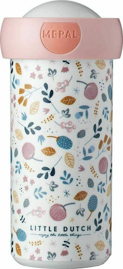 Little Dutch Kids Water Bottle Plastic with Screw Cap Non Spill 300ml