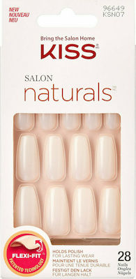 Kiss Salon Natural Walk On Air Tipps für falsche Nägel in Beige Farbe 24Stück KSN07C