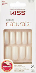 Kiss Salon Natural Go Rogue Neutral False Nail Tip Beige 28pcs KSN04C