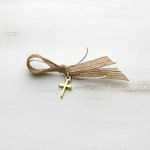 Παρίσης Christening Charm Pin Brown 50pcs