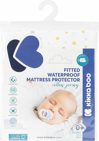 Kikka Boo Dots Impermeabil Protecție saltea pentru bebeluși Bumbac cu bordură 60x120buc