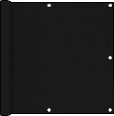 vidaXL Διαχωριστικό Σκίασης σε Ρολό Μαύρο 0.9x5m από Ύφασμα Oxford