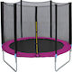 741789 Trampolin Draußen Durchmesser 210cm mit Netz Rosa