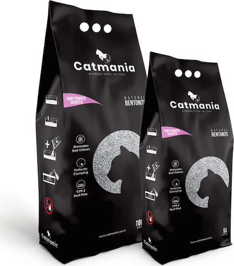 Catmania Bentonite Cat Litter with Scent Baby Powder 20lt