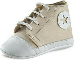 Gorgino Ecru Baptism Leather Soft Sole Boots