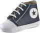 Gorgino Navy Blue Baptism Leather Soft Sole Boots