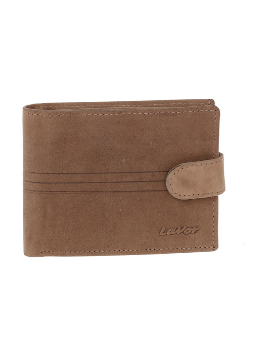 Lavor Men's Leather Wallet Coffee Open