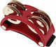 Latin Percussion LP188 Κόκκινο Πλαστικό Ντέφι Ποδιού με Διπλή Σειρά Ζίλιες