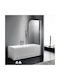 Axis X850 455-X850T-100 Duschwand Badewanne mit Aufklappbar Tür 85x140cm Klarglas