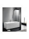 Axis X850 455-X850T-100 Shower Screen Bathtub with Hinged Door 85x140cm Clear Glass