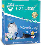 Van Cat Super Premium Bentonite Cat Litter Fine-Grained with Scent Marseille Soap 6lt