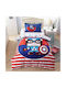 Mc Decor Kids Quilt Set Single with Pillowcase Captain America Multicolour 160x240cm