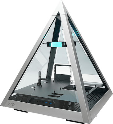 Azza Pyramid L Gaming Full Tower Computer Case with Window Panel Gray