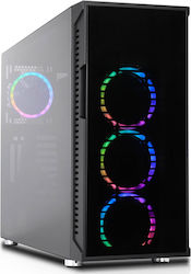 Nanoxia Deep Silence 8 A-RGB Gaming Midi Tower Computer Case with Window Panel Black