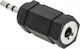 Конвертор 2.5mm мъжки към 3.5mm женски Черен 1бр DM-0280-Z