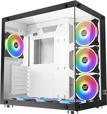 Xigmatek Aquarius Plus Gaming Midi Tower Computer Case with Window Panel White