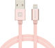 Swissten Braided USB to Lightning Cable Ροζ 1.2...