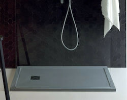 Karag Rectangular Artificial Stone Shower Cemento Pietra 90x160x5.5cm