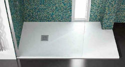 Karag Rectangular Artificial Stone Shower Bianco Pietra 70x120x2.5см