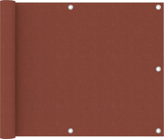 vidaXL Rectangular Shade Divider Red in Roll With Hoop & with PU Coating 0.75x3m made of Oxford fabric