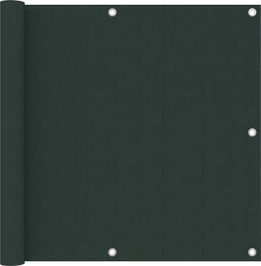 vidaXL Rectangular Shade Divider Green in Roll With Hoop & with PU Coating 0.9x4m made of Oxford fabric