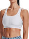 Under Armour Crossback Mid Women's Sports Bra with Removable Padding White