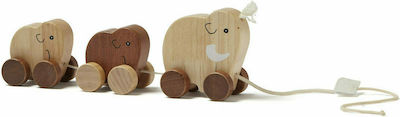 Kids Concept Slide Toy Συρόμενη Οικογένεια Μαμούθ made of Wood for 12++ Months