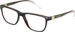 Dolce & Gabbana Step Injection Men's Acetate Brown Prescription Eyeglass Frames