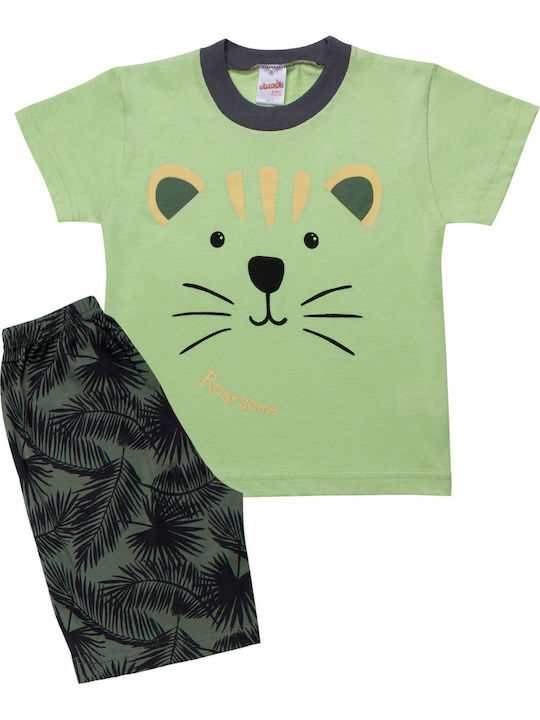 Minerva Kids' Pajamas Summer Green Into the wild